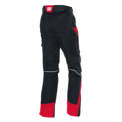 Kübler Bodyforce Pro deréknadrág, cordura térdvédő zsebbel (Fekete-Közép piros)