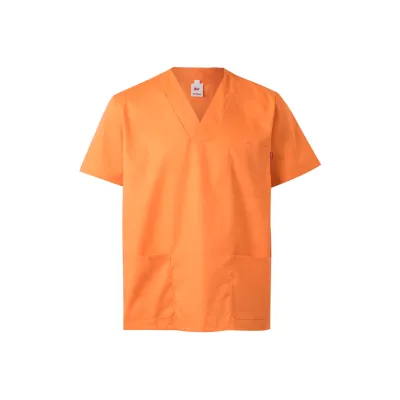 Egészségügyi kevertszálas scrub felső, színes (Világos narancs)