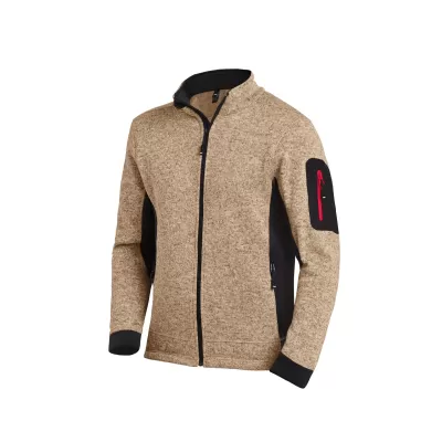 FHB CHRISTOPH Kötött Fleece felső (Bézs-Fekete)