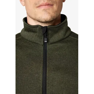 FHB CHRISTOPH Kötött Fleece felső (Oliva zöld-Fekete)
