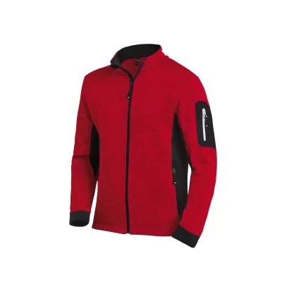 FHB CHRISTOPH Kötött Fleece felső (Piros-Fekete)