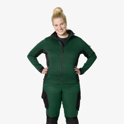 FHB MARIEKE Kötött Fleece női felső (Zöld-Fekete)