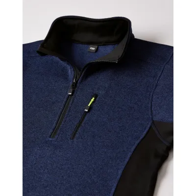 FHB PATRICK Kötött Fleece pulóver (Tengerkék-Fekete)