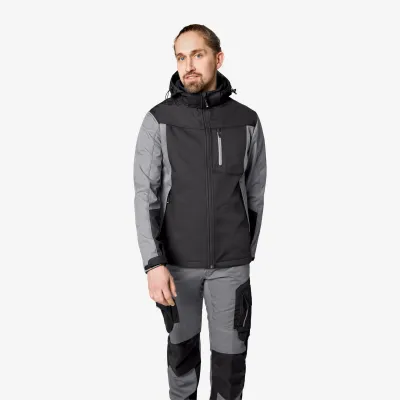 FHB JANNIK Softshell dzseki (Szürke-Fekete)