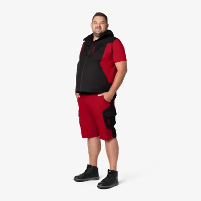 FHB JUSTUS Softshell mellény (Piros-Fekete)
