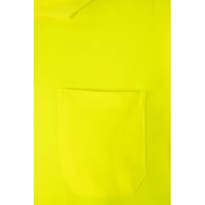 Velilla jólláthatósági hosszú ujjú pique póló, pamutgazdag (Neon sárga)