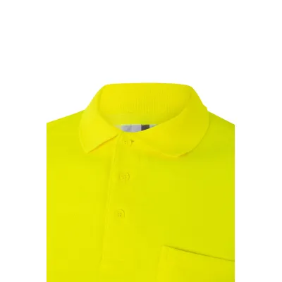 Velilla jólláthatósági hosszú ujjú pique póló, pamutgazdag (Neon sárga)