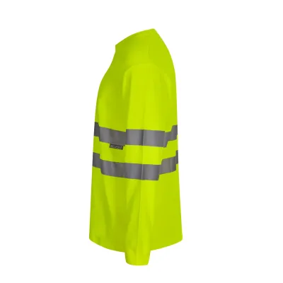 Velilla jólláthatósági hosszú ujjú póló, pamutgazdag (Neon sárga)