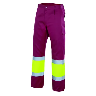 Velilla jólláthatósági nadrág (Bordó-Neon sárga)