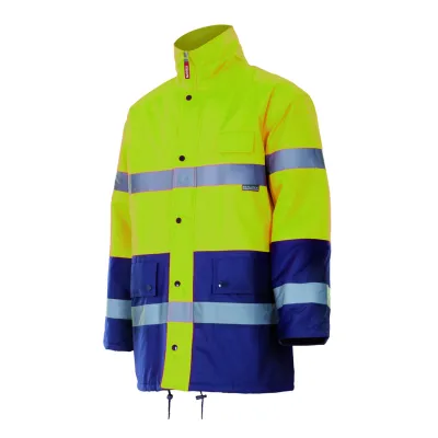 Velilla jólláthatósági parka (Sötétkék-Neon sárga)