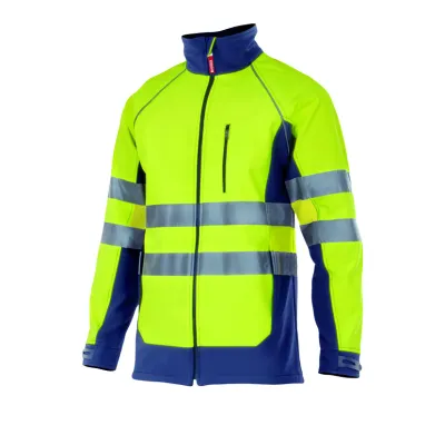 Velilla jólláthatósági softshell dzseki (Sötétkék-Neon sárga)