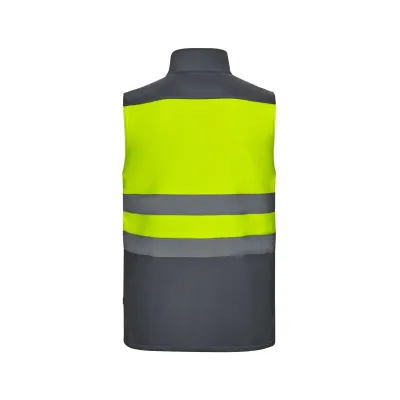 Velilla jólláthatósági softshell mellény (Szürke-Neon sárga)