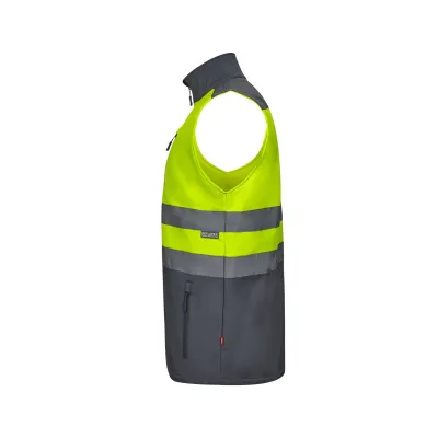 Velilla jólláthatósági softshell mellény (Szürke-Neon sárga)