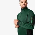 FHB CHRISTOPH Kötött Fleece felső (Zöld-Fekete)