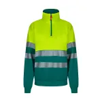 Velilla jólláthatósági pulóver (Középzöld-Neon sárga)